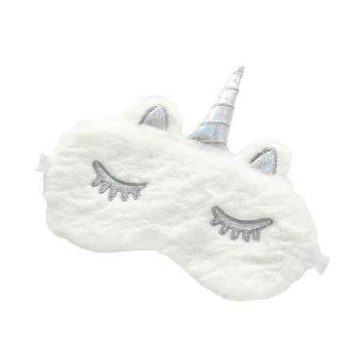 Máscara de unicornio Peluche blanco - Unicornio