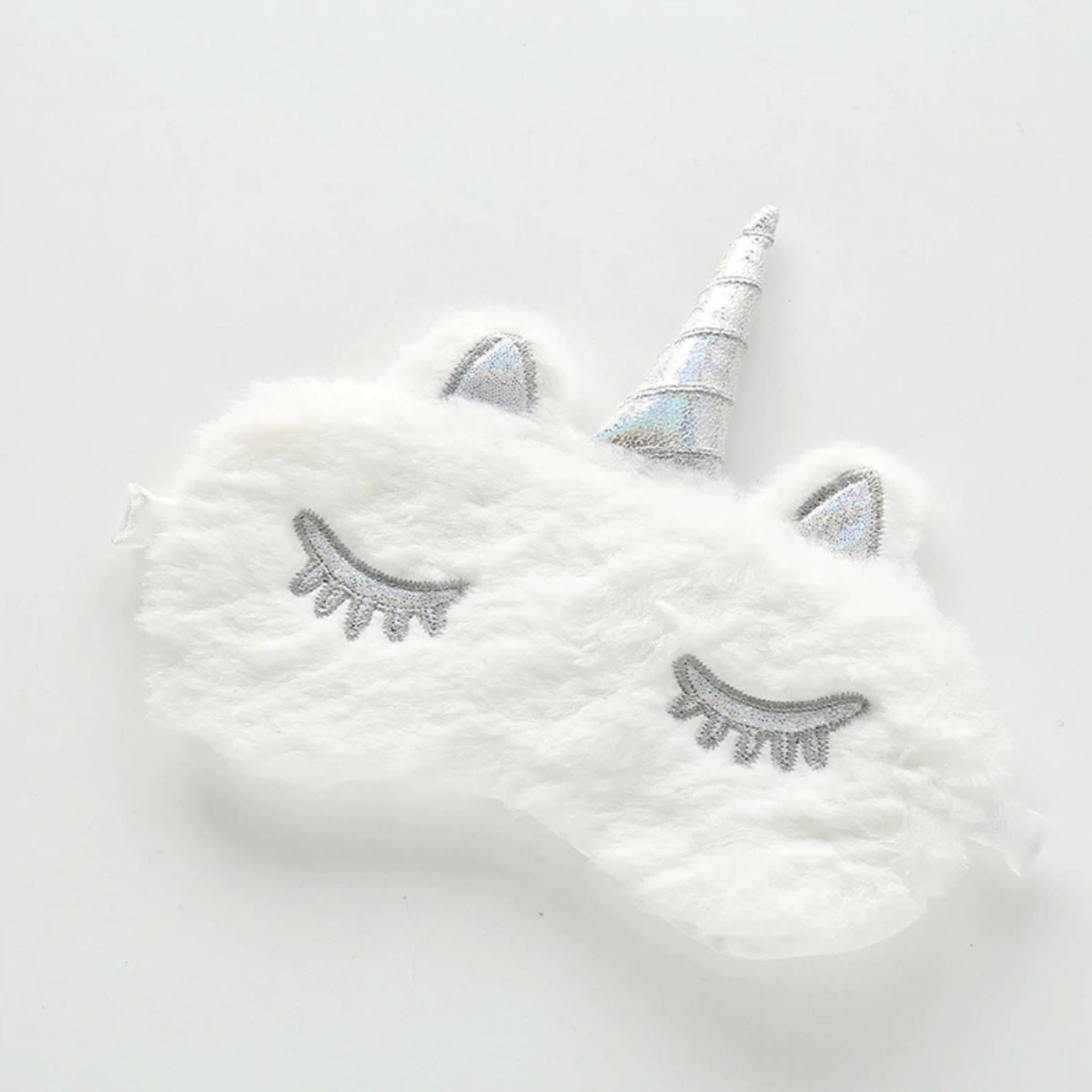 Unicorn Mask White Plush - Unicorn