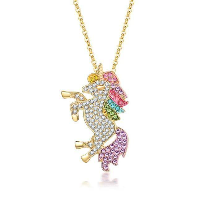 Cadeaux De Licornes Noël Pour Filles Colliers En Cristal De Licorne Cadeaux De Licornes Noël Pour Filles Colliers En Cristal De Licorne