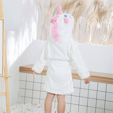 Robe de chambre poncho polaire fille 2 6 ans licorne vert TBE - Du