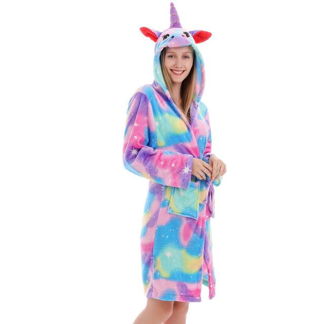 Unicorn padded bathrobe