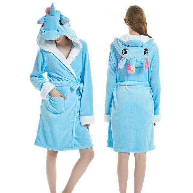 Unicorn Print Pajama Robe V Neck Rainbow Cloud Diamond Warm Dresses Womens  Long Sleeve Home Bathrobe Printed Pajamas Robes - AliExpress