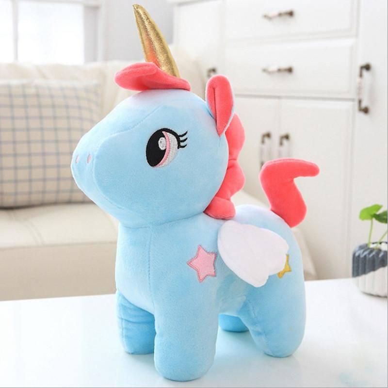 Peluche Licorne Avec Corne Dor e