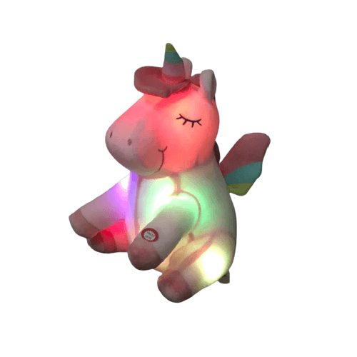 Peluche unicornio luminoso
