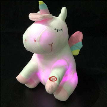 Unicorn soft toy with LED