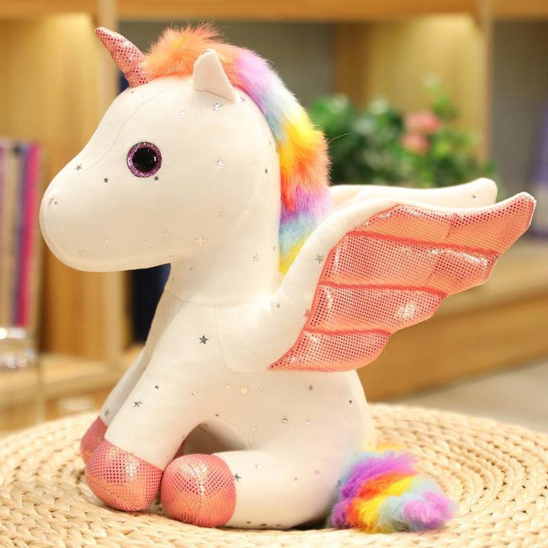 Peluche licorne on sale avec ailes