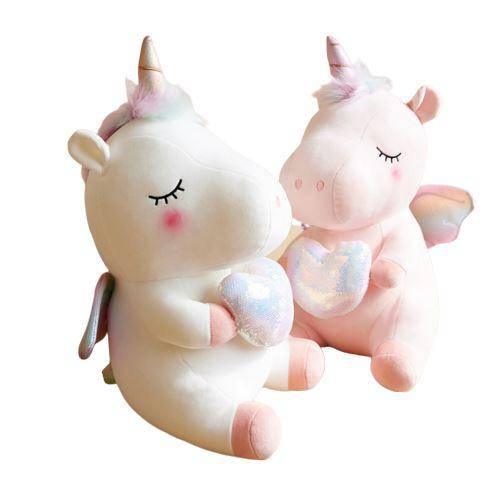 Peluche unicornio Corazón brillante - Un unicornio