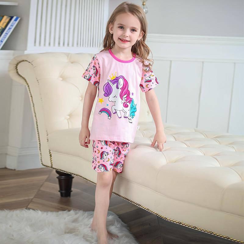 Pajamas Unicorn Girl Summer - Unicorn