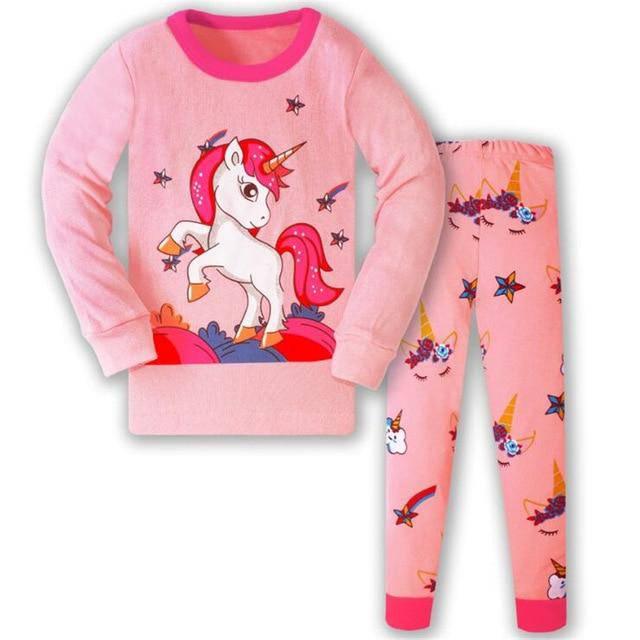 Pijama de unicornio rosa para niñas - Unicornio
