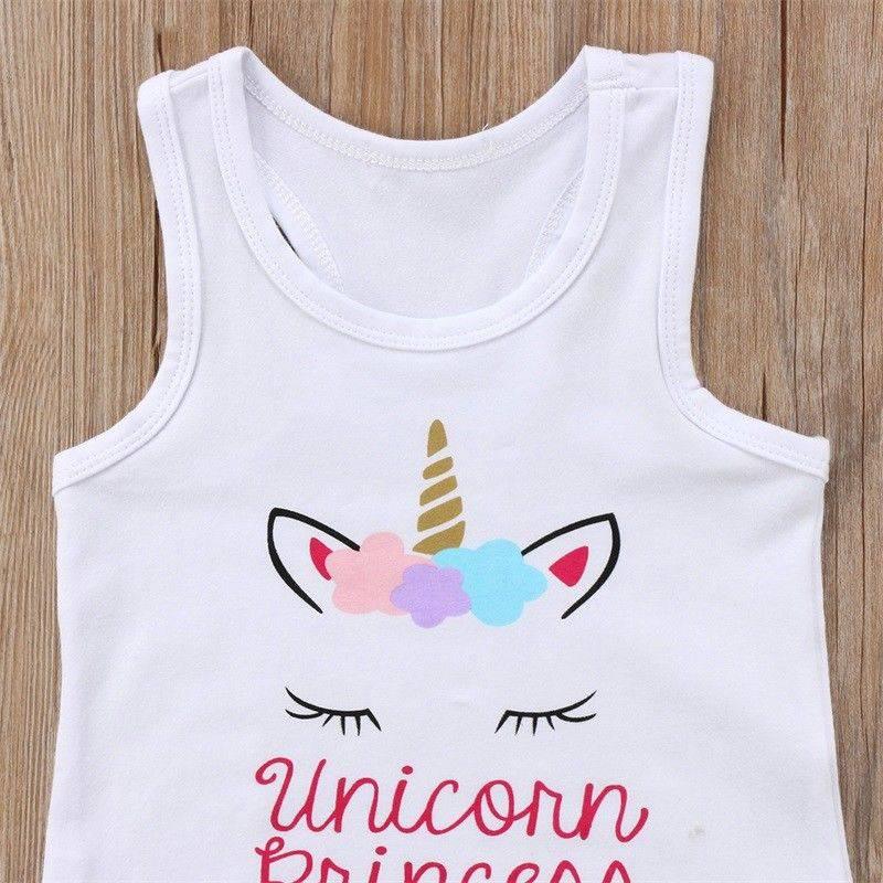 Vestido con flecos de unicornio para niñas - Unicornio