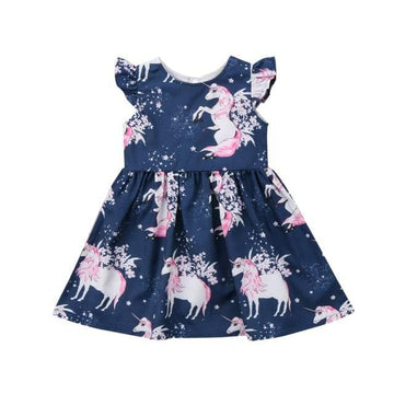 Unicorn girl summer dress