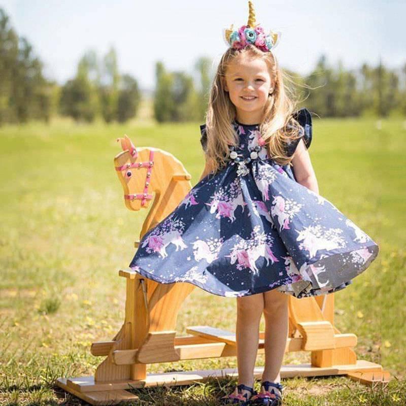 Robe discount licorne fille