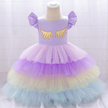 Girl's purple unicorn engagement dress