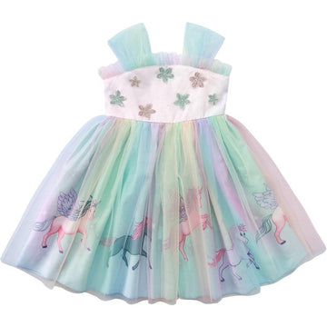 Girl's flying unicorn costume dress
