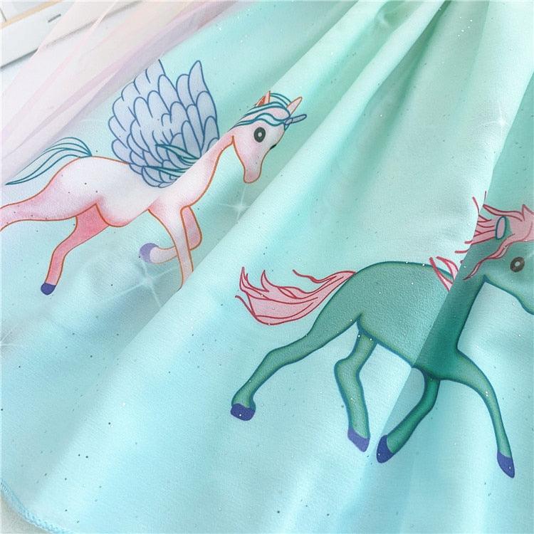 Girl's Flying Unicorns Fancy Dress Dress - Unicorn
