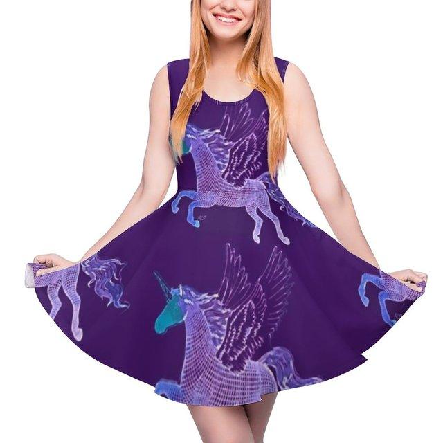 Women's flared unicorn dress