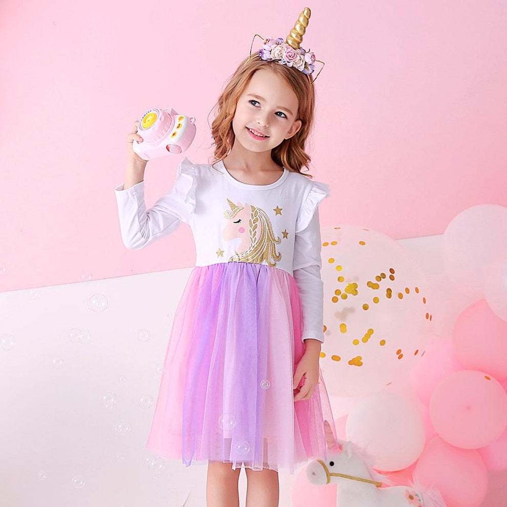 Robe de petite Fille Licorne Licorne