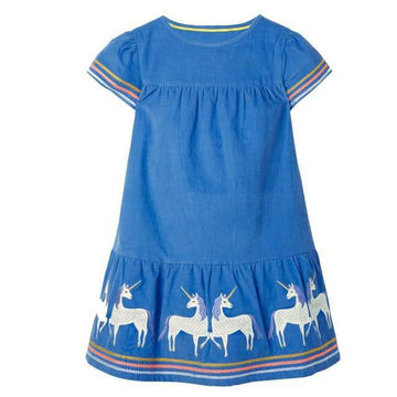 Unicorn Dress with Ruching - Unicorn