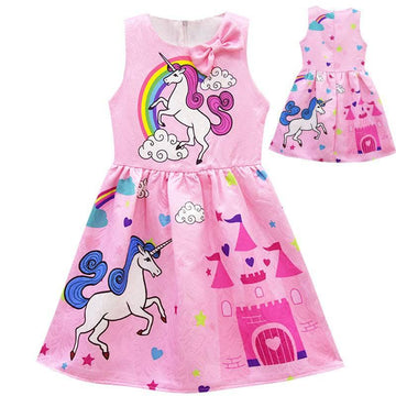 Unicorn Girl's Bow Dress - Unicorn