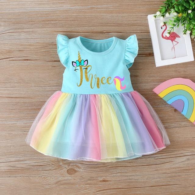 Unicorn dress for birthday on sale girl