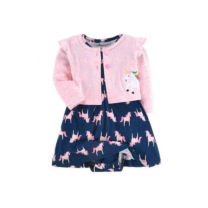 Baby Unicorn Dress With Bloomer And Jacket - Unicorn