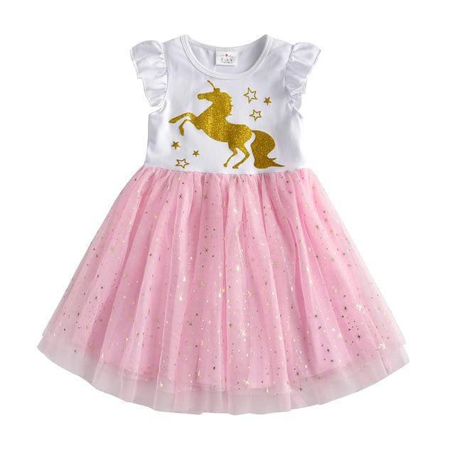 Golden Spinning Unicorn Dress - Unicorn