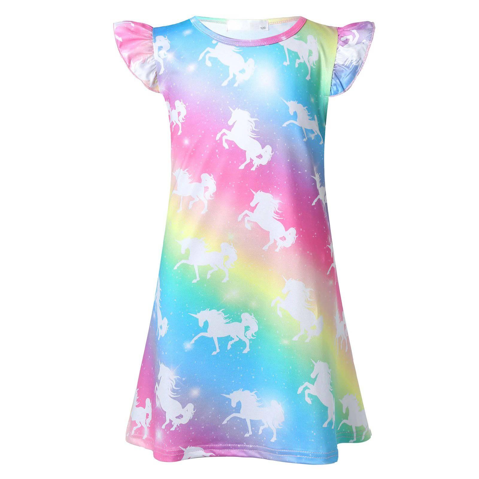 Vestido Unicornio Chica Arcoíris Fluorescente - Unicornio