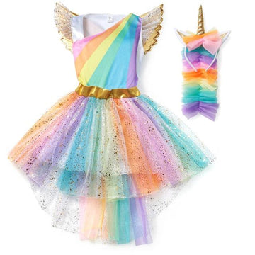 Girls bird unicorn dress