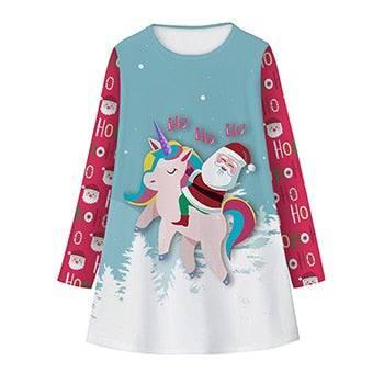 Vestido Niña Unicornio Papá Noel - Unicornio