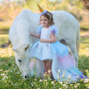 Vestido De Princesa Estrellas Unicornio - Unicornio