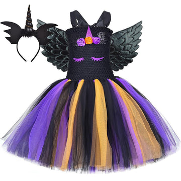 Emin Robe de princesse licorne pour fille - Costume de princesse avec  accessoires - Robe d'anniversaire - Halloween - Carnaval - Représentation -  Robe