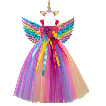 Eledobby Filles Licorne Costume Enfants Princesse Déguisements 3 Pi