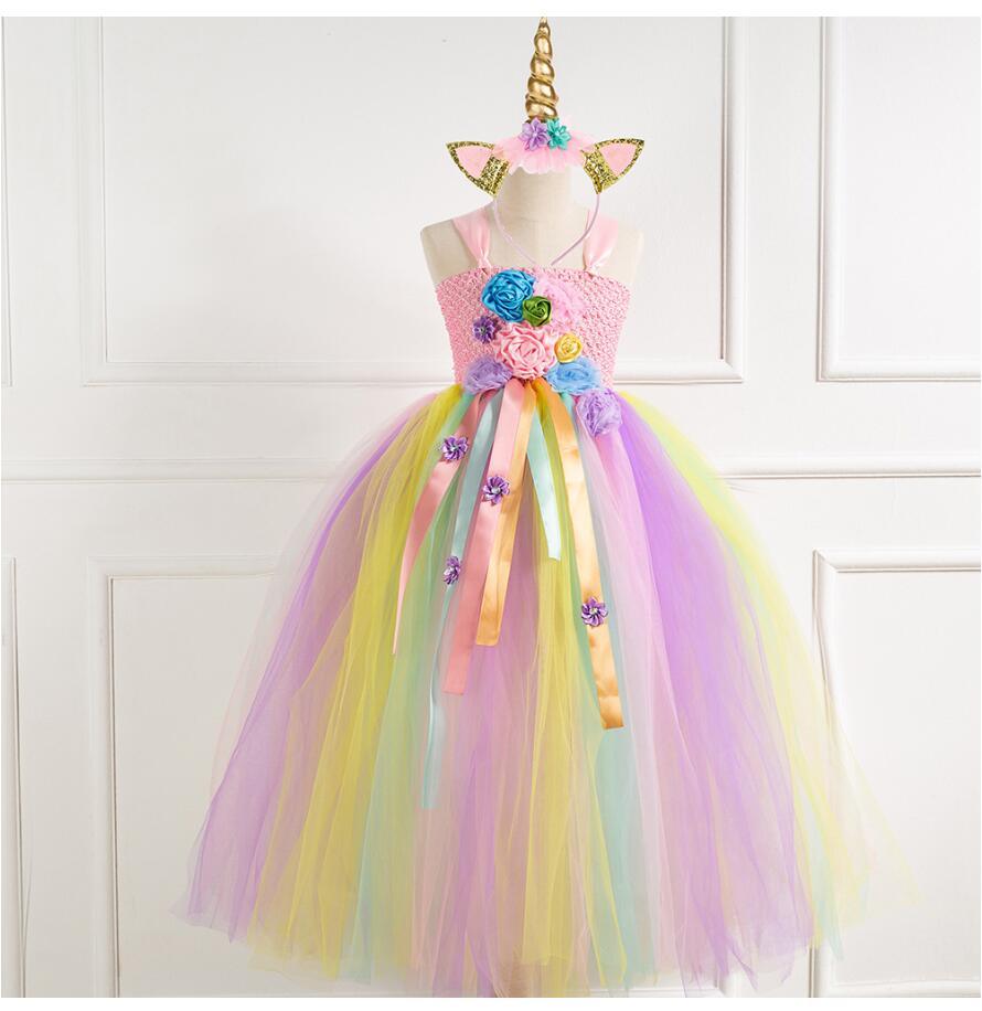 Girl's Long Unicorn Costume Dress - Unicorn