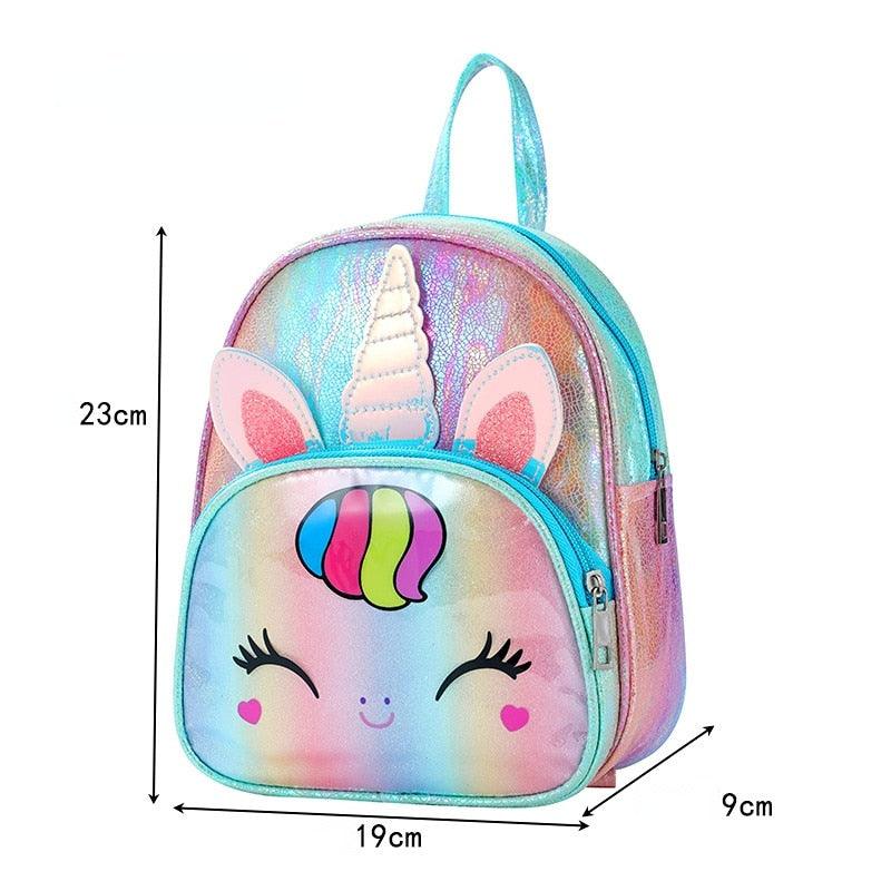 Iridescent unicorn backpack A unicorn