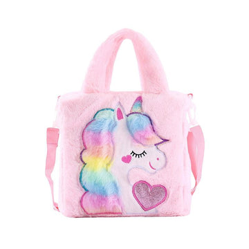 Fur unicorn handbag