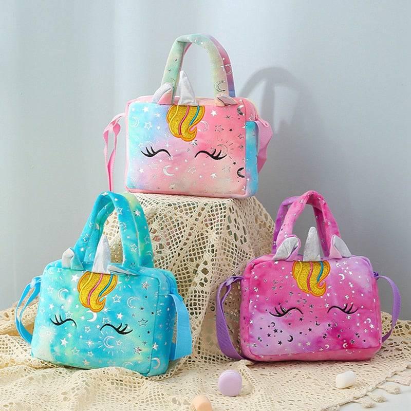 Claire's Unicorn Kitty Soft Plush Purse Bag W Keychain + Lip Gloss Lot |  eBay