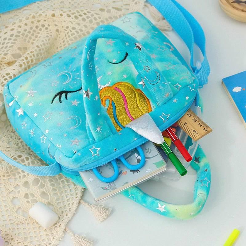 Plush unicorn handbag