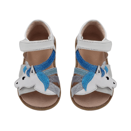 Sandalettes Licorne Bleu