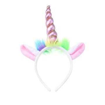 Fluorescent unicorn fleece headband
