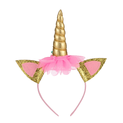 Gold glitter unicorn headband