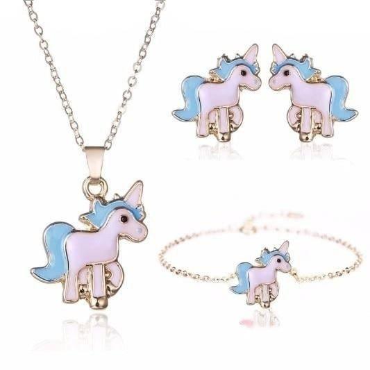Blue Unicorn Jewelry Set - Unicorn