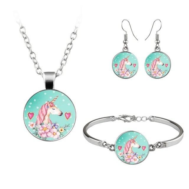 Unicorn jewelry set for women - unicorn