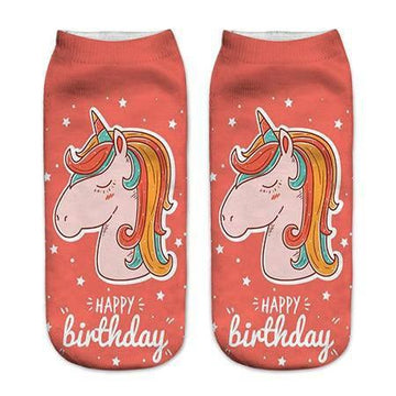 Unicorn Birthday Socks - Unicorn