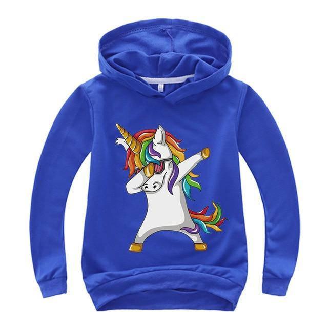 Girls Dabbing Unicorn Hooded Top and Leggings Tracksuit Set in Size 5-13  Years