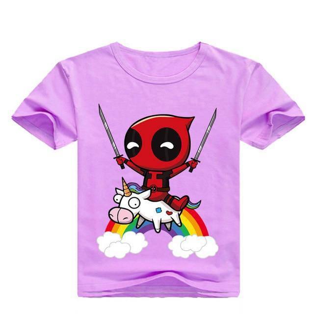 Camiseta infantil Deadpool Unicorn - Unicornio