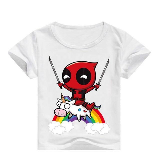 Camiseta infantil Deadpool Unicorn - Unicornio