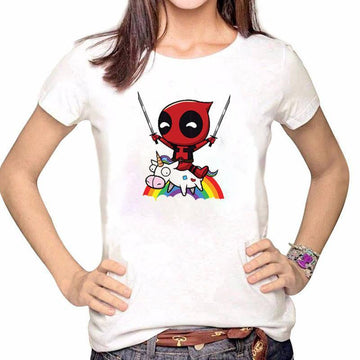 T-shirt Deadpool Licorne Femme
