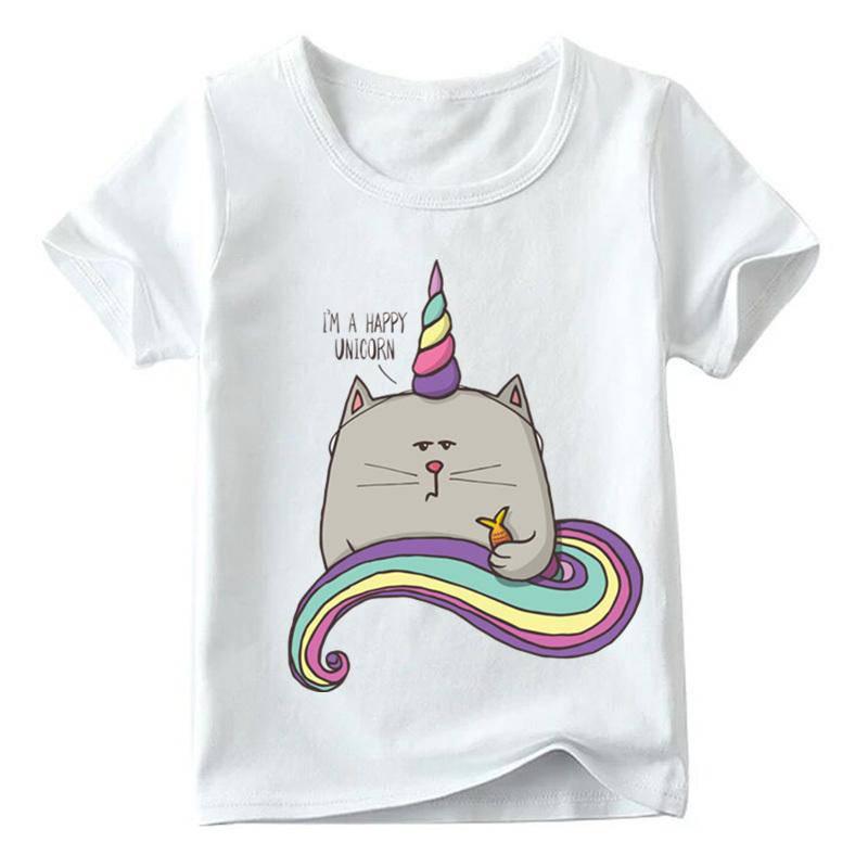T-shirt Enfant Chat Licorne - Une Licorne