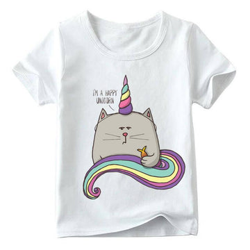 Unicorn Cat Kids T-shirt - Unicorn