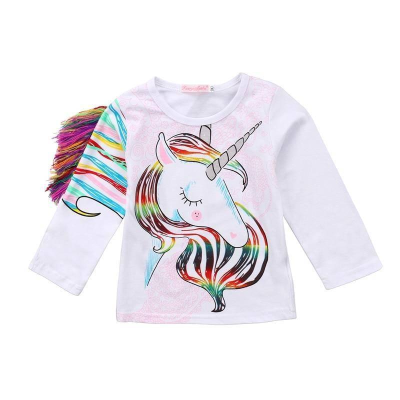 Unicorn T-shirt with Fringes - Unicorn